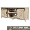 TV Stand Media Center Console Cabinet with Sliding Barn Door for TVs Up to 65 Inch