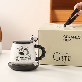 55 Degree Constant Temperature Cup Warm Set Cute Cartoon Panda (Option: 2Style-UK)
