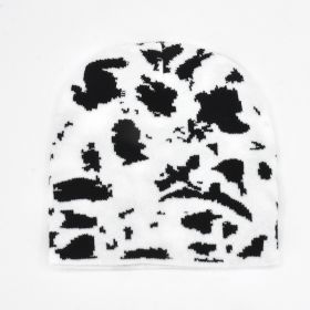 Black And White Butterfly Sweet Cool Style Knitted Hat (Option: White And Black-Free Size)