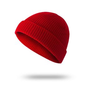 Knitted Korean Wool Hip-hop Street Yupi Toe Cap Beanie Hat (Option: Red-Free Size Elastic)